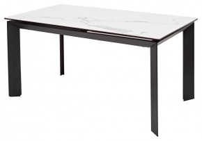 Стол CREMONA 140 HIGH GLOSS STATUARIO Белый мрамор глянцевый, керамика/ черный каркас, ®DISAUR в Заводоуковске - zavodoukovsk.mebel24.online | фото 7