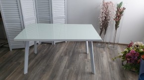 Стол ФИН 140 Белый, стекло/ Белый каркас М-City в Заводоуковске - zavodoukovsk.mebel24.online | фото 9