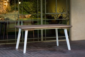 Стол Гармония раздвижной (Harmony Extendable) белый-капучино в Заводоуковске - zavodoukovsk.mebel24.online | фото 1