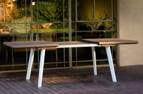 Стол Гармония раздвижной (Harmony Extendable) белый-капучино в Заводоуковске - zavodoukovsk.mebel24.online | фото 3