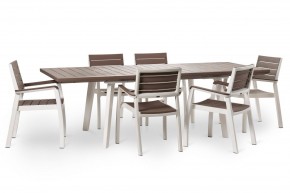 Стол Гармония раздвижной (Harmony Extendable) белый-капучино в Заводоуковске - zavodoukovsk.mebel24.online | фото 6