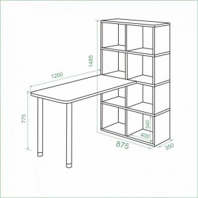 Стол компьютерный Bartolo в Заводоуковске - zavodoukovsk.mebel24.online | фото 2