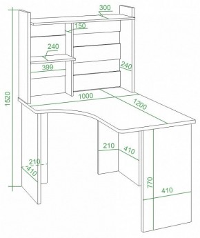 Стол компьютерный Домино Lite СКЛ-Угл120+НКЛ-100 в Заводоуковске - zavodoukovsk.mebel24.online | фото 2