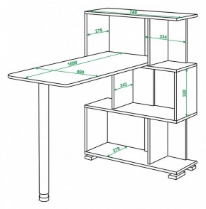 Стол компьютерный Домино СЛ-5-3СТ в Заводоуковске - zavodoukovsk.mebel24.online | фото 2