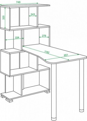Стол компьютерный Домино СЛ-5-4СТ-2 в Заводоуковске - zavodoukovsk.mebel24.online | фото 2