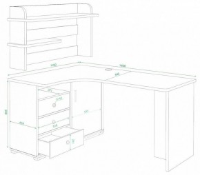 Стол компьютерный Домино СР-145 в Заводоуковске - zavodoukovsk.mebel24.online | фото 2