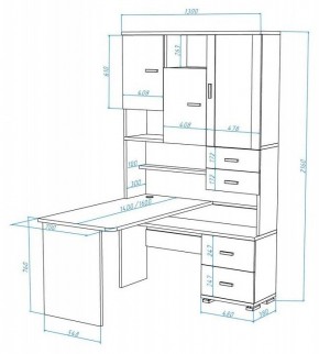 Стол компьютерный Домино СР-620/140 в Заводоуковске - zavodoukovsk.mebel24.online | фото 2