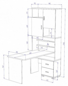 Стол компьютерный Домино СР-720/140 в Заводоуковске - zavodoukovsk.mebel24.online | фото 2