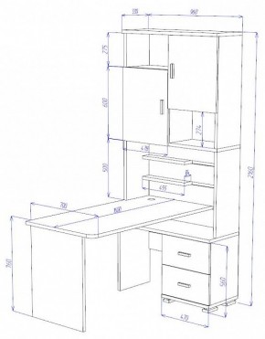 Стол компьютерный Домино СР-720/160 в Заводоуковске - zavodoukovsk.mebel24.online | фото 2