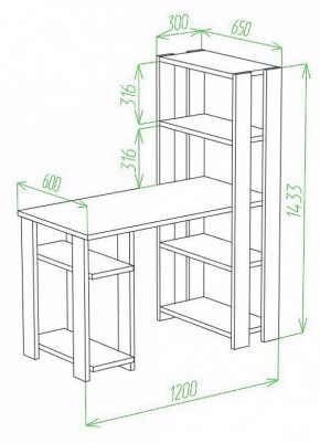 Стол компьютерный Slim СТН-145/120 в Заводоуковске - zavodoukovsk.mebel24.online | фото 2