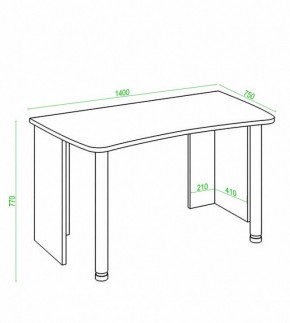 Стол офисный Домино Лайт СКЛ-Софт140 в Заводоуковске - zavodoukovsk.mebel24.online | фото 3