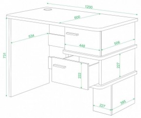 Стол письменный Домино СД-15 С в Заводоуковске - zavodoukovsk.mebel24.online | фото 2