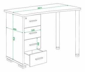 Стол письменный Домино СКМ-50 в Заводоуковске - zavodoukovsk.mebel24.online | фото 6