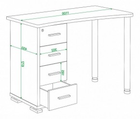 Стол письменный Домино СКМ-50 в Заводоуковске - zavodoukovsk.mebel24.online | фото 6