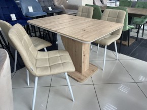Стол SIRIUS 120 Дуб Артисан/ Белый М-City в Заводоуковске - zavodoukovsk.mebel24.online | фото 2