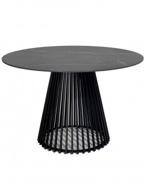 Стол TERNI 120 MATT BLACK MARBLE SOLID CERAMIC Черный мрамор матовый, керамика /Черн.каркас, ®DISAUR в Заводоуковске - zavodoukovsk.mebel24.online | фото 3