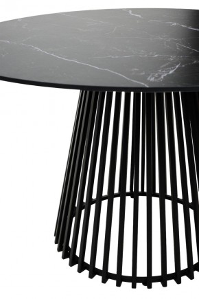 Стол TERNI 120 MATT BLACK MARBLE SOLID CERAMIC Черный мрамор матовый, керамика /Черн.каркас, ®DISAUR в Заводоуковске - zavodoukovsk.mebel24.online | фото 5