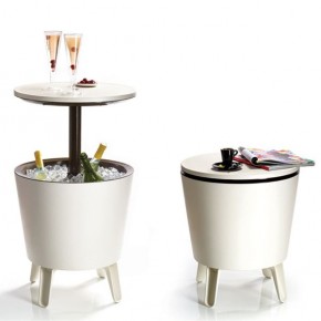 Столик-холодильник COOL BAR крем-шоколад в Заводоуковске - zavodoukovsk.mebel24.online | фото 1