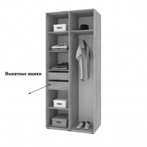 СТОУН С22 Шкаф 2-х створчатый с ящиками (камень темный/ирландский дуб) в Заводоуковске - zavodoukovsk.mebel24.online | фото 3