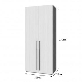 СТОУН С23 Шкаф 2-х створчатый с ящиками (анкор темный/анкор светлый) в Заводоуковске - zavodoukovsk.mebel24.online | фото 2