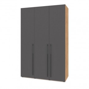 СТОУН С31 Шкаф 3-х створчатый (дуб золотой/графит) в Заводоуковске по цене 28 100 руб. СТОУН С31 Шкаф 3-х створчатый (дуб золотой/графит) в Заводоуковске - zavodoukovsk.mebel24.online | фото