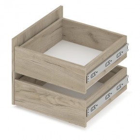 СТОУН С41 Шкаф 4-х створчатый с ящиками (серый дуб/белый) в Заводоуковске - zavodoukovsk.mebel24.online | фото 5