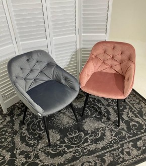 Стул BREEZE BLUVEL-14 GREY, велюр / черный каркас М-City в Заводоуковске - zavodoukovsk.mebel24.online | фото 3