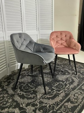 Стул BREEZE BLUVEL-14 GREY, велюр / черный каркас М-City в Заводоуковске - zavodoukovsk.mebel24.online | фото 4