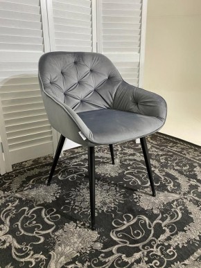 Стул BREEZE BLUVEL-14 GREY, велюр / черный каркас М-City в Заводоуковске - zavodoukovsk.mebel24.online | фото 6