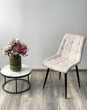Стул CHIC HE622-01/ HE622-05 топленое молоко, ткань/ черный каркас М-City в Заводоуковске - zavodoukovsk.mebel24.online | фото 3