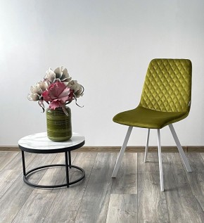 Стул DAIQUIRI BLUVEL-75 OLIVA / белый каркас, велюр М-City в Заводоуковске - zavodoukovsk.mebel24.online | фото 3