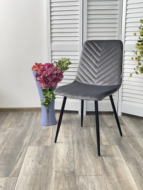 Стул DUKE BLUVEL-14 GREY, велюр / черный каркас М-City в Заводоуковске - zavodoukovsk.mebel24.online | фото 4