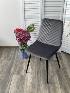 Стул DUKE BLUVEL-14 GREY, велюр / черный каркас М-City в Заводоуковске - zavodoukovsk.mebel24.online | фото 5