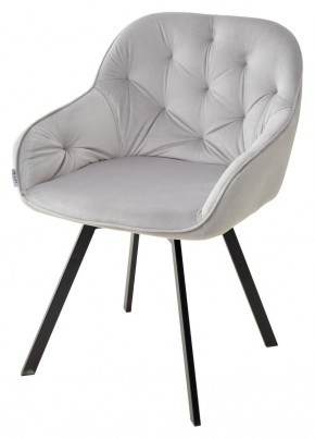 Стул GALE 360 град. поворот. BLUVEL-03 LIGHT GREY, велюр/ черный каркас, М-City в Заводоуковске - zavodoukovsk.mebel24.online | фото 1