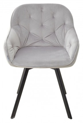 Стул GALE 360 град. поворот. BLUVEL-03 LIGHT GREY, велюр/ черный каркас, М-City в Заводоуковске - zavodoukovsk.mebel24.online | фото 3