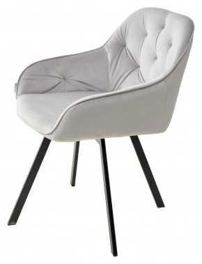Стул GALE 360 град. поворот. BLUVEL-03 LIGHT GREY, велюр/ черный каркас, М-City в Заводоуковске - zavodoukovsk.mebel24.online | фото 5