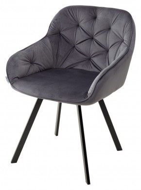 Стул GALE 360 град. поворот. BLUVEL-14 GREY, велюр/ черный каркас, М-City в Заводоуковске - zavodoukovsk.mebel24.online | фото 4