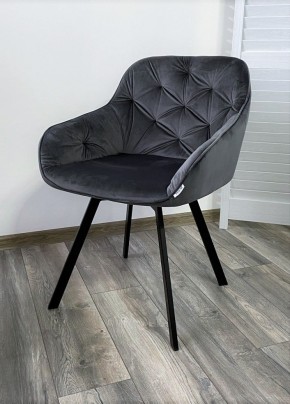 Стул GALE 360 град. поворот. BLUVEL-14 GREY, велюр/ черный каркас, М-City в Заводоуковске - zavodoukovsk.mebel24.online | фото 6