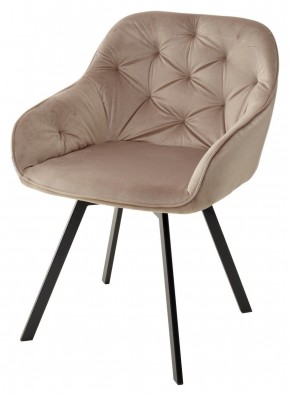 Стул GALE 360 град. поворот. BLUVEL-40 BEIGE, велюр/ черный каркас, М-City в Заводоуковске - zavodoukovsk.mebel24.online | фото 1
