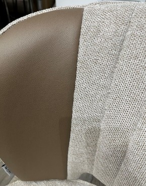 Стул HERMES WZ2042-02 светло-бежевый фактурный велюр/ HK017-31 серо-коричневый PU, М-City в Заводоуковске - zavodoukovsk.mebel24.online | фото 2