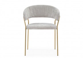 Стул на металлокаркасе Kamelia 1 light gray fabric / gold в Заводоуковске - zavodoukovsk.mebel24.online | фото 3