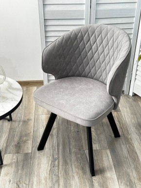 Стул SKAT 360 град. поворот. B22 Серый, велюр / черный каркас, М-City в Заводоуковске - zavodoukovsk.mebel24.online | фото 3