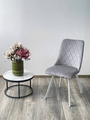 Стул TYCOON BLUVEL-03 LIGHT GREY / белый каркас М-City в Заводоуковске - zavodoukovsk.mebel24.online | фото 2