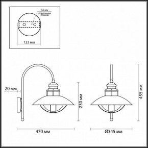 Светильник на штанге Odeon Light Dante 4164/1WA в Заводоуковске - zavodoukovsk.mebel24.online | фото 5