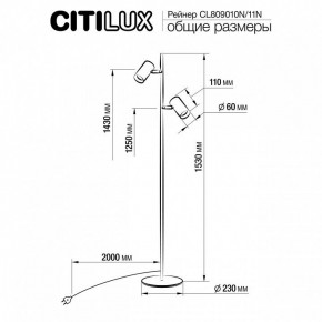 Торшер Citilux Twin CL809010N в Заводоуковске - zavodoukovsk.mebel24.online | фото 5