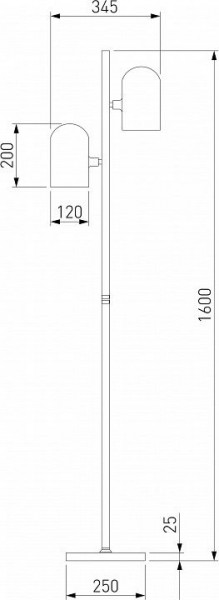 Торшер Eurosvet Bambola 01164/2 латунь в Заводоуковске - zavodoukovsk.mebel24.online | фото 2