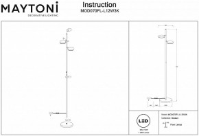 Торшер Maytoni Fad MOD070FL-L12W3K в Заводоуковске - zavodoukovsk.mebel24.online | фото 3