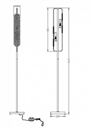 Торшер Maytoni Marmo MOD099FL-02G в Заводоуковске - zavodoukovsk.mebel24.online | фото 2