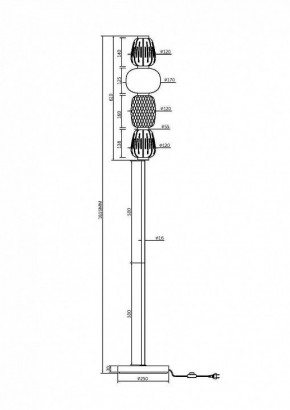 Торшер Maytoni Pattern MOD267FL-L32CH3K в Заводоуковске - zavodoukovsk.mebel24.online | фото 2