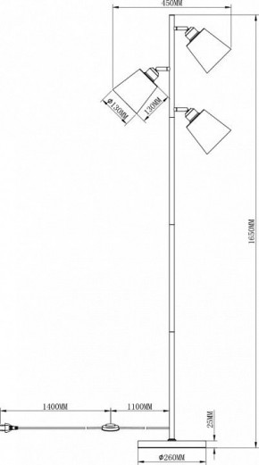 Торшер Moderli Floor V3050-3F в Заводоуковске - zavodoukovsk.mebel24.online | фото 3